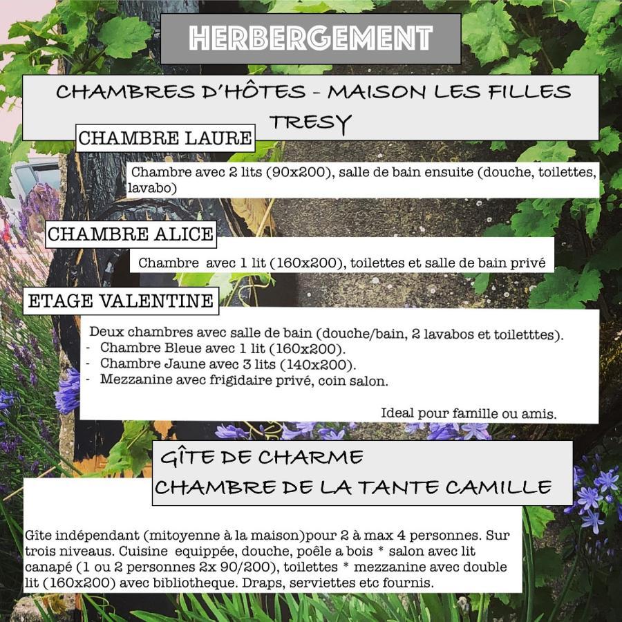 Passenans Chambres D Hotes Les Filles Tresy מראה חיצוני תמונה